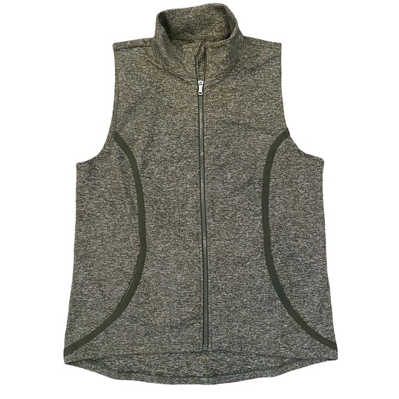 Under Armour Jackets & Blazers - Under Armour Woman’s Fatigue Green Full Zip Sonic Vest L